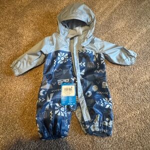 Columbia Blue and Gray Kids Rain Suit